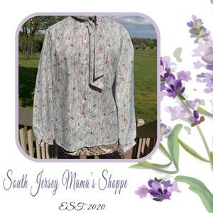 Vintage 1970s Cape Cod Match Mates Size 16 Blouse Black & White Design (C87)